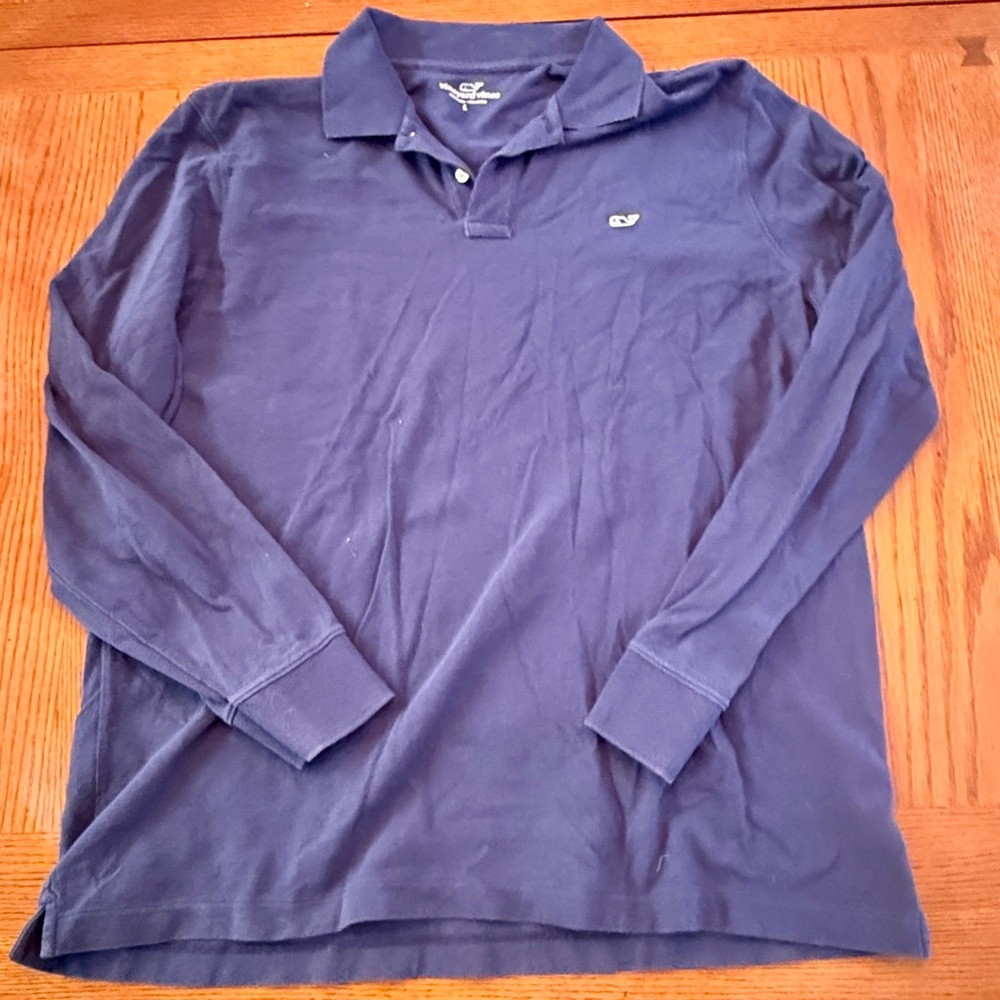 Vineyard Vines Dark Blue Long Sleeve‎ Polo